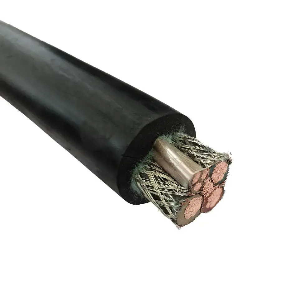 Kovový stíněný gumový kabel pro nůžky na uhlí